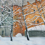 "Теплые краски зимыr" х.м., 50*65cm, 2011,"Warm paints of winter" oil on canvas, 50*65cm, 2011