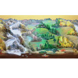 "Большое путешествие", х.м.,60*170 см, 2017г. "Big trip", oil on canvas, 60*170 cm, 2017